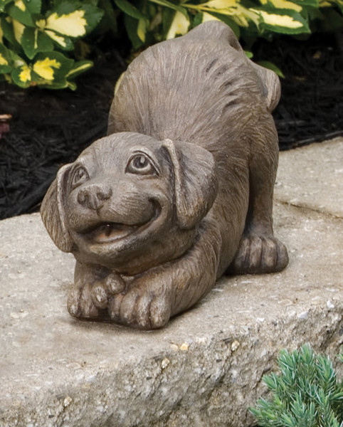 Whimsical labrador puppy statue life-like figurine statue smiling